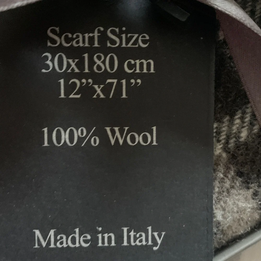 Men's Brown and Tan Wool Scarf